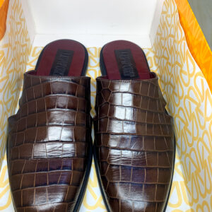 Crocodile skin Leather Half Shoe
